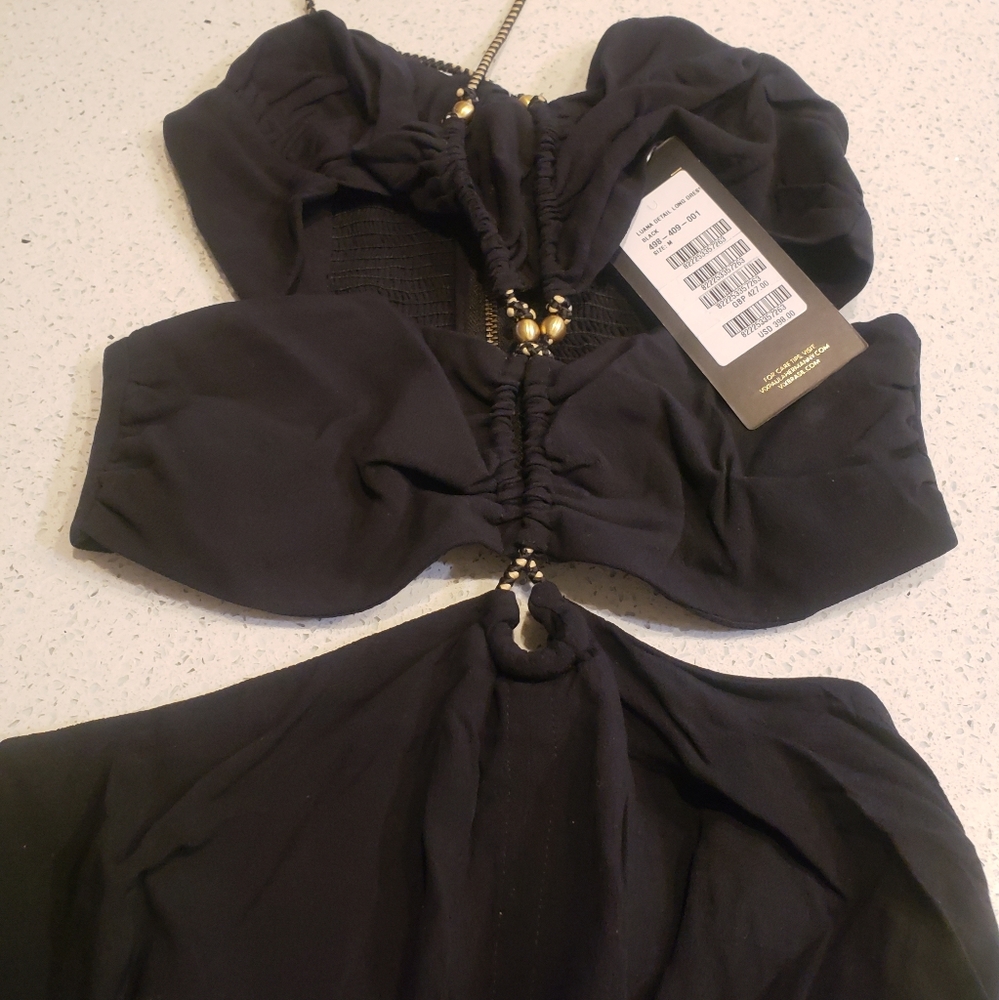 Vix Swimwear Luana Detail Long Dress in Black - Picture 12 of 12